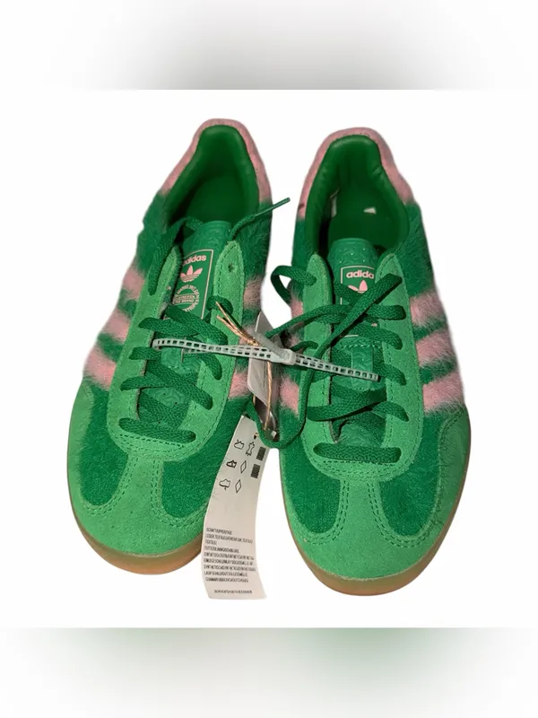 NWT adidas Originals Gazelle Indoor sneakers in fluffy green and pink - Image 8