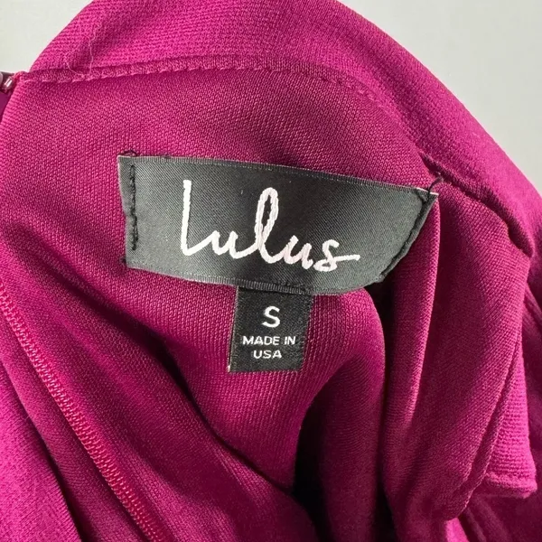 NWT Lulus Season of Fun Off-the-Shoulder Skater Dress in Magenta Size Small‎ - Image 10