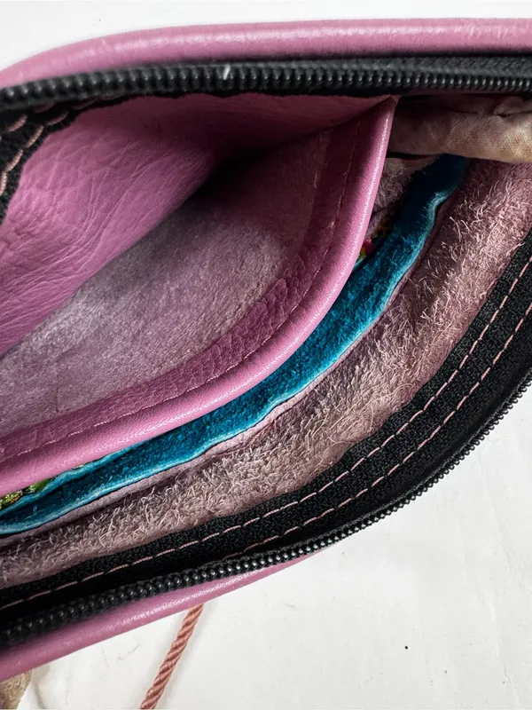 Vibrant Purple Boho Crossbody Bag with Fringe - Image 9