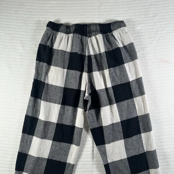Old Navy Buffalo Plaid Flannel Pajama Lounge Pants Black White Women’s Size S - Image 10