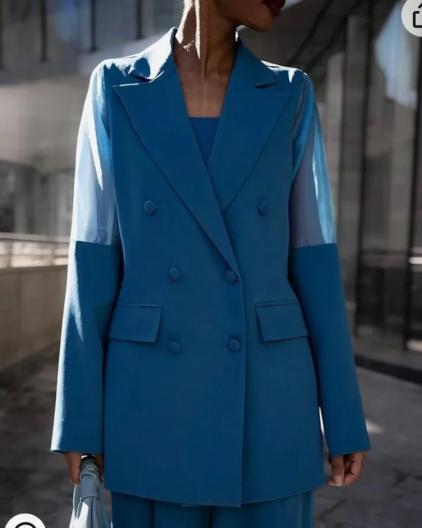 Women's Blue Sapphire Double Breasted Blazer by @signedblake - Image 2