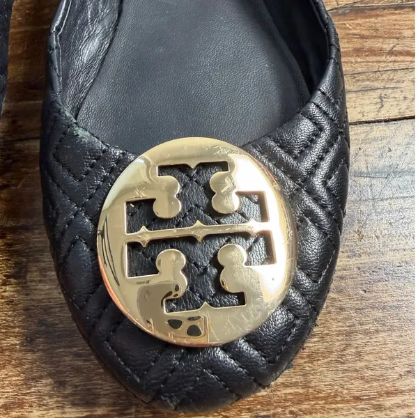 Tory‎ Burch Quilted Ballet Mini Flats Women's size 8.5 - Image 3