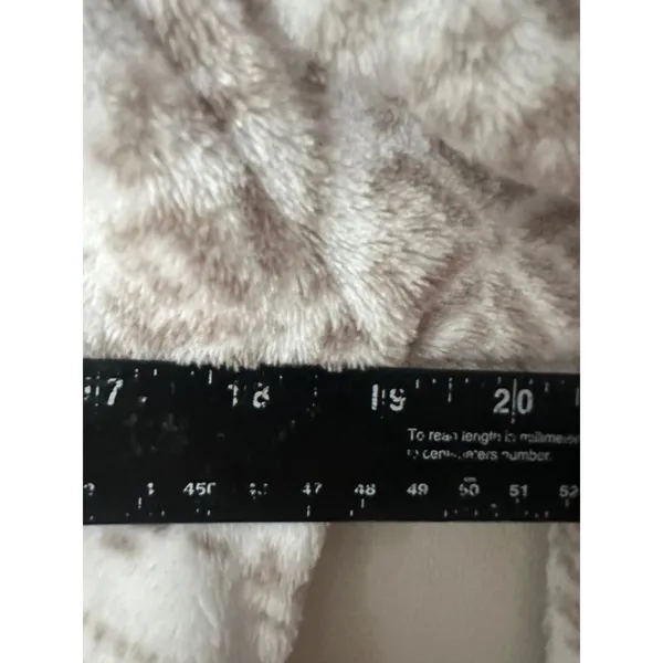 Eddie Bauer Womens Tan Fair Isle Plush Fleece Quarter Zip Pullover M - Image 8