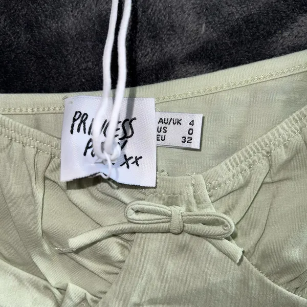 Princess Polly Kendall Crop Top in Sage Size 0 New with tag - Image 12
