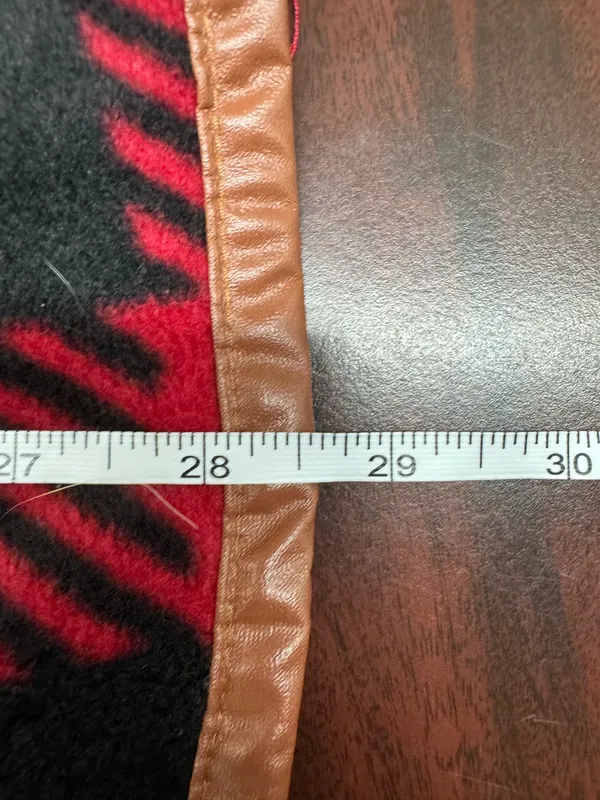 Simply Southern Buffalo Plaid Fleece Sleeveless Wrap Cardigan Size Small - Image 6