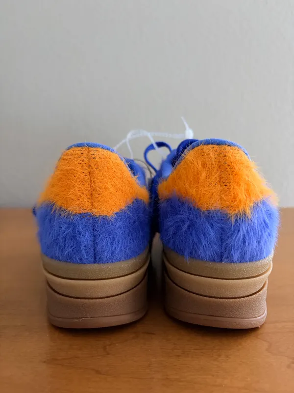 Adidas Gazelle Bold Hi-Res Blue / Bright Orange JS3906 Womens 6 - Image 2