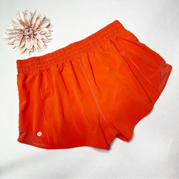 Lululemon Hotty Hot High Rise Athletic Shorts Autumn Red Orange 12 - Image 8
