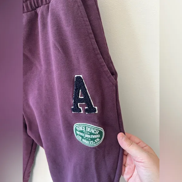 Zara Women’s Purple Preppy Cozy Joggers Sweatpants‎ Size Medium - Image 5