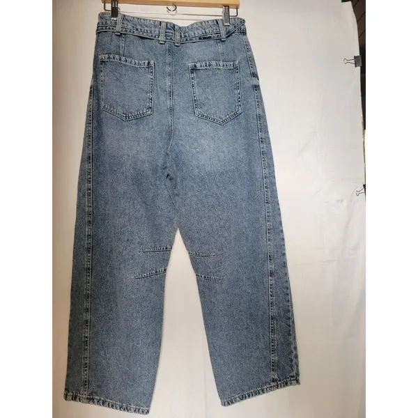 Rewash Women's Barrel Blue Denim Jeans Low Rise Medium Wash 5-Pocket Size 29 - Image 8