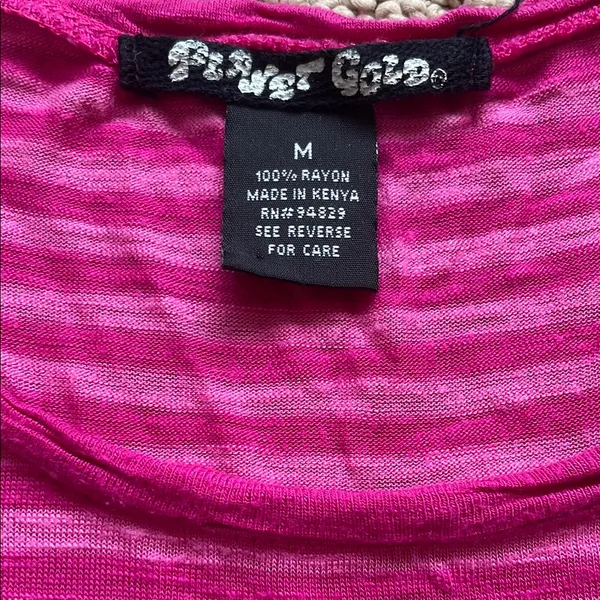 Planet Gold Pink Striped Short Sleeve Tee - Image 2