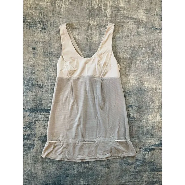 Lululemon Heathered Light Grey Wee Stripe Hustle & Bustle Tank Size 4 - Image 5