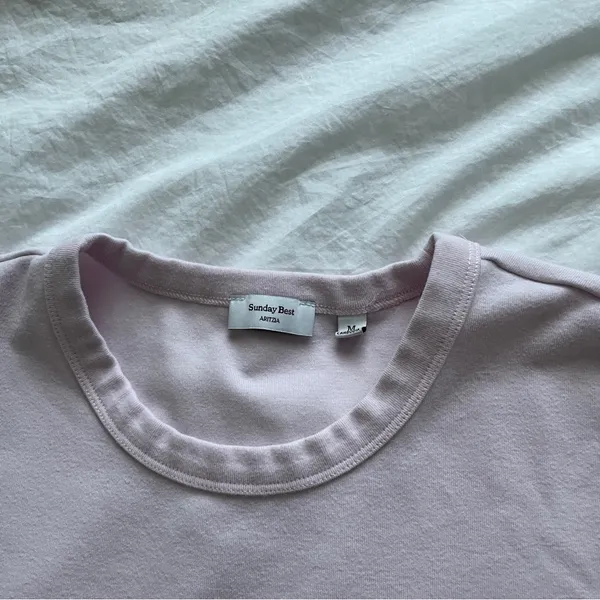 Aritzia villa pink besthug little ribbed tshirt - Image 2