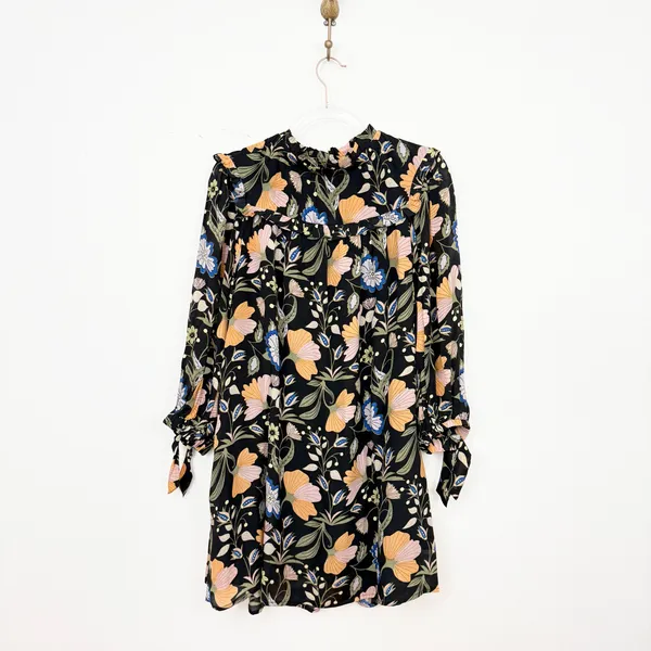 Olivia James Emma Dress, Black Fall Floral - Image 2