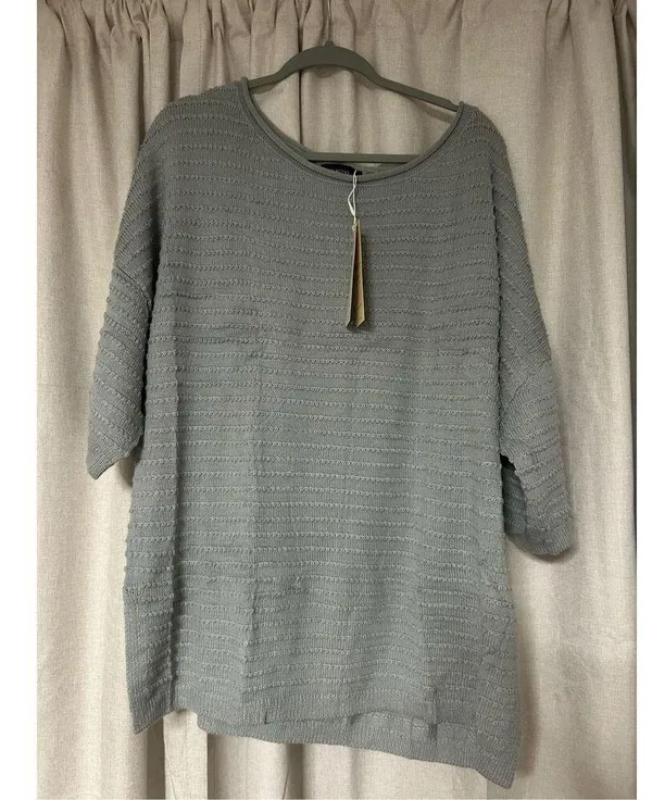 NEW~ 3/4 Sleeve Loose Tunic Tops Lightweight Knit Pullover Sweater 2X - Image 4