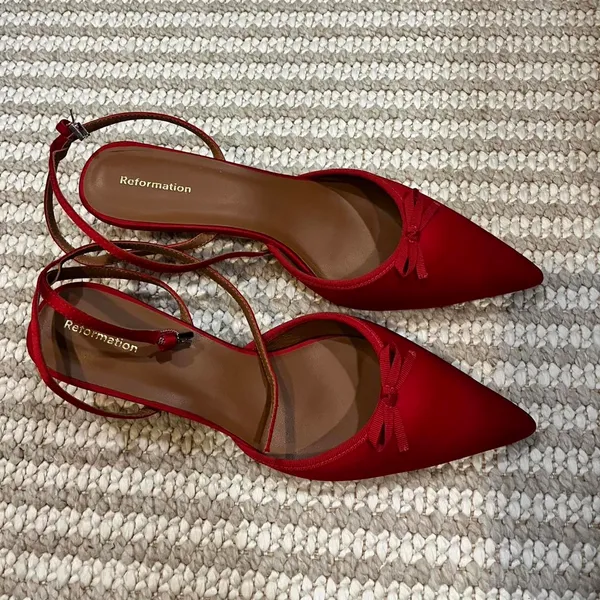 Reformation Wade 50MM Satin Kitten Heels - Image 3