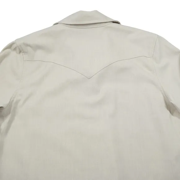 Madewell Womens‎ Size 14 Western Shirt Beige Twill Button Down Flap Pockets - Image 11