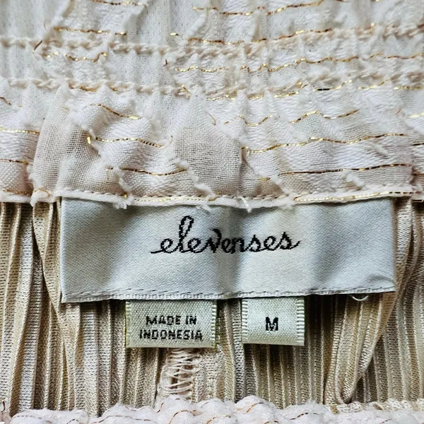 Anthropologie Gilded‎ Culottes Elevenses Women's Pants Palazzo Wide Leg M Gold - Image 5