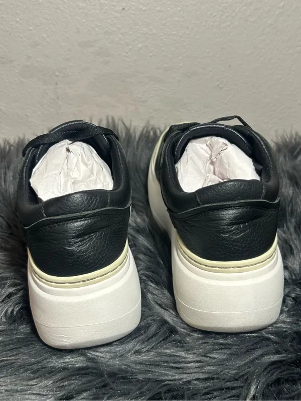 UGG MARIN MEGA TRAINERS PLATFORM LEATHER SNEAKERS SHOES BLACK Sneaker Sz 8.5 - Image 7