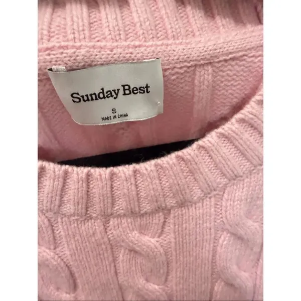 Aritzia Sunday best peggy cable knit sweater Small - Image 5