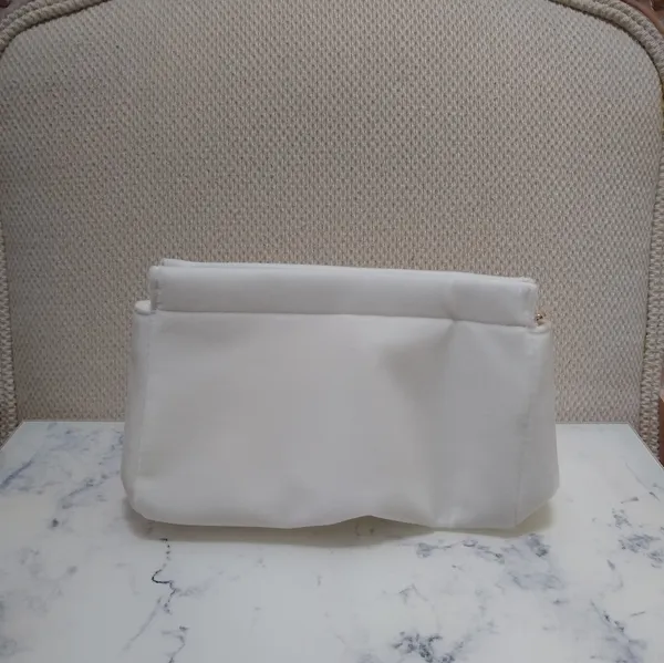 DIOR White Velvet Beauty pouch With Gold Dior Logo Limited Edition New No Tag - Image 3