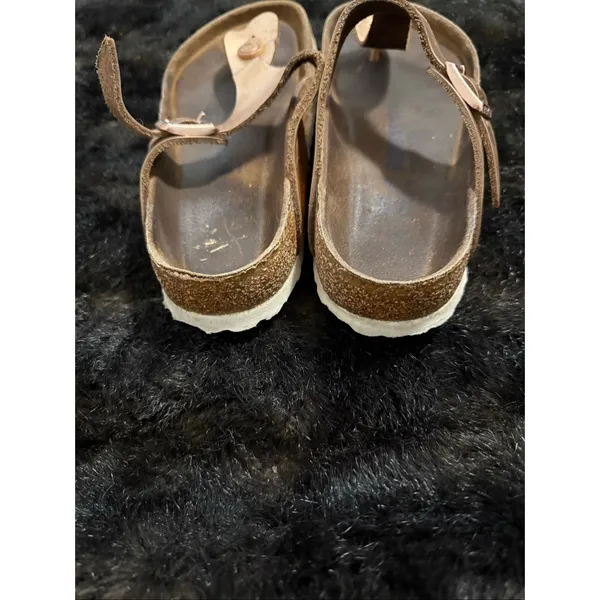 BIRKENSTOCK Gizeh Rose Gold Birko-Flor SANDALS Slide Thong Womens Sz 37 US‎ 6 - Image 4