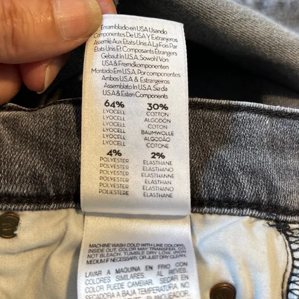 MOTHER The Zip Stunner Two Step Fray Jeans Womens 27 Grey Edgy Skinny High Rise - Image 9