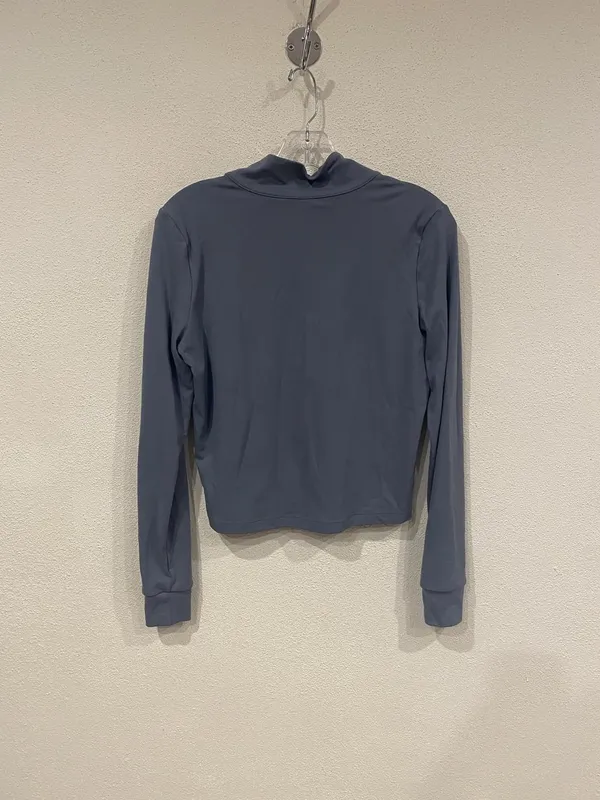 Vuori Studio Half Zip Long Sleeve Crop Top Womens Large Blue Athletic - Image 5