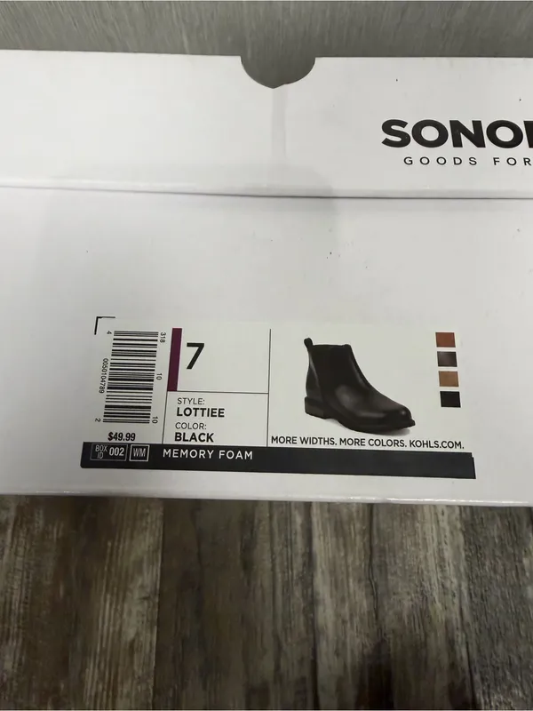 Women’s Sonoma Black Leather Chelsea Ankle Boot Size 7 - Image 16