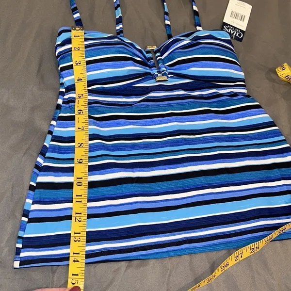 Chaps Tankini Swimsuit Top Size 8 - Image 11