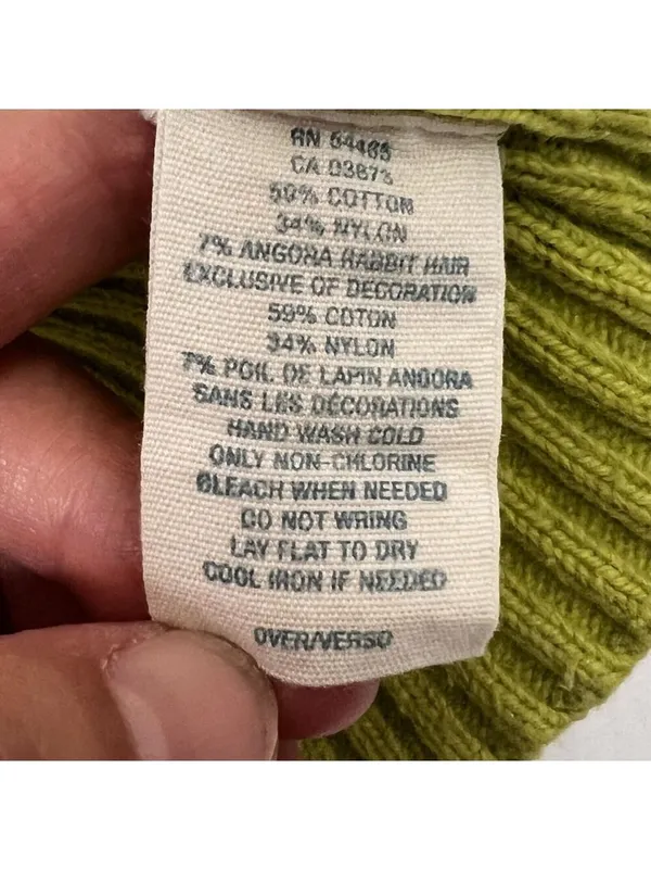 American Eagle Women’s Boxy Cowl-Neck Cozy Sweater Sz M Green Stripe Y2K - Image 10