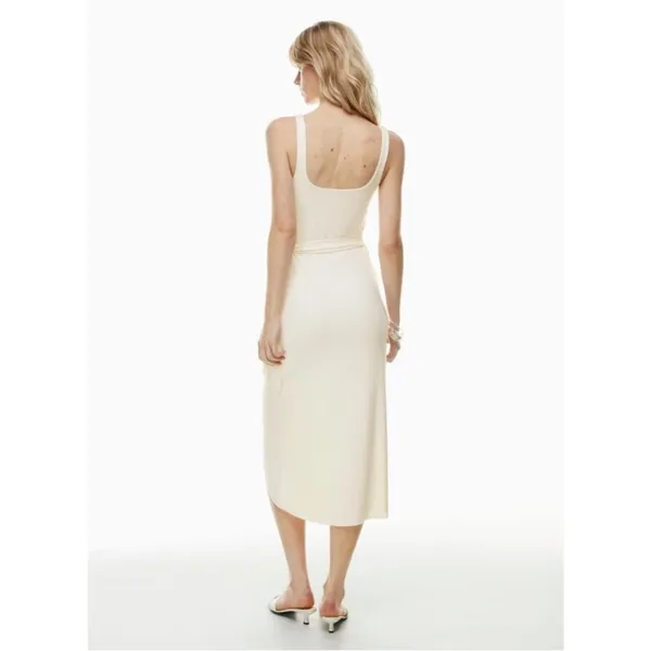 Aritzia Wilfred Saturn Wrap Dress White Sleeveless Womens Size L‎ - Image 4
