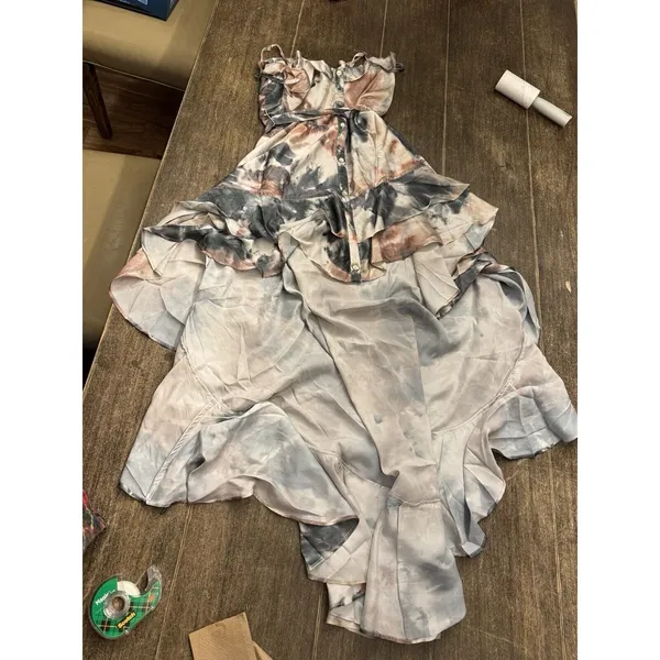 SUKISO WOMEN'S JULIET HIGH TO LOW‎ DRESS EARTH TIE-DYE Size Small Sundress - Image 4
