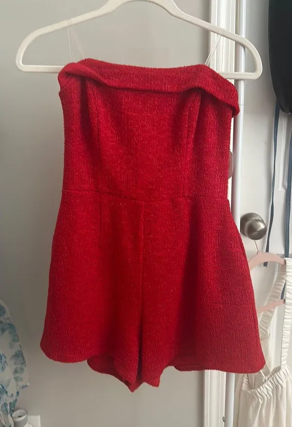 Altar'd State Red Romper - Image 2