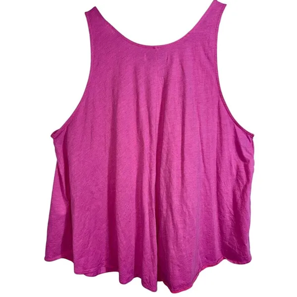 Abercrombie & Fitch Pink Cotton Gray Logo Graphic Swing Tank Top Womens Size L - Image 3