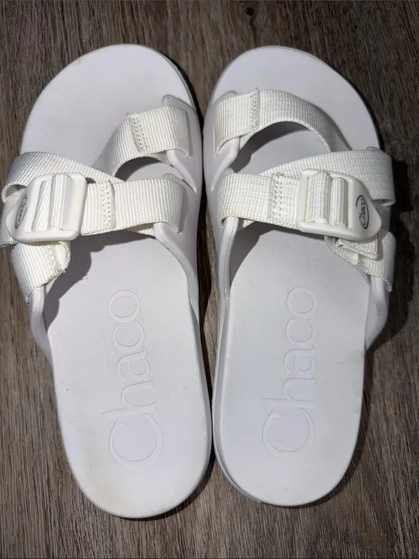 Chacos Chillos Performance Slide Sandals in Classic White Size 7 - Image 5