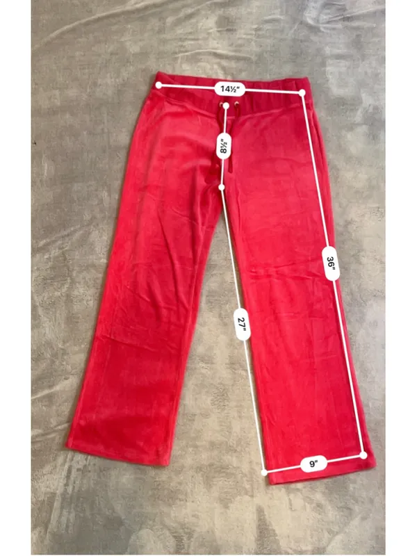 New York & Company Velour Track Pants Size M Pink - Image 5