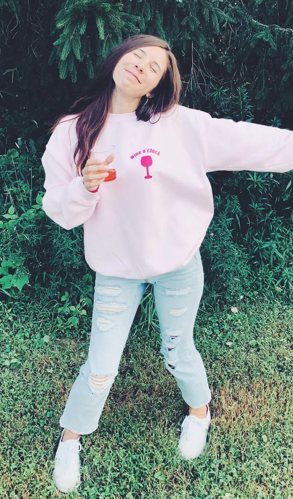 Gildan Wine Happy Sweatshirt - Image 3
