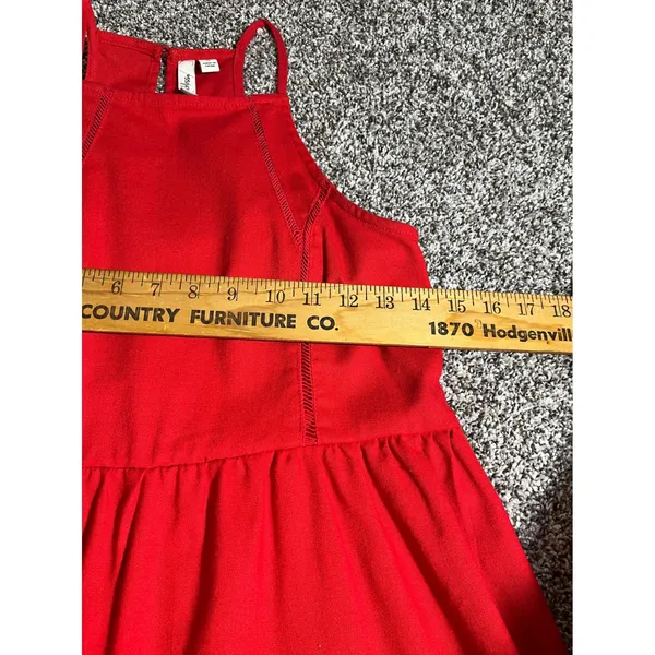 Speechless Halter Tiered Mini Dress Women S Red Ladder Lace Trim Sundress Boho‎ - Image 2