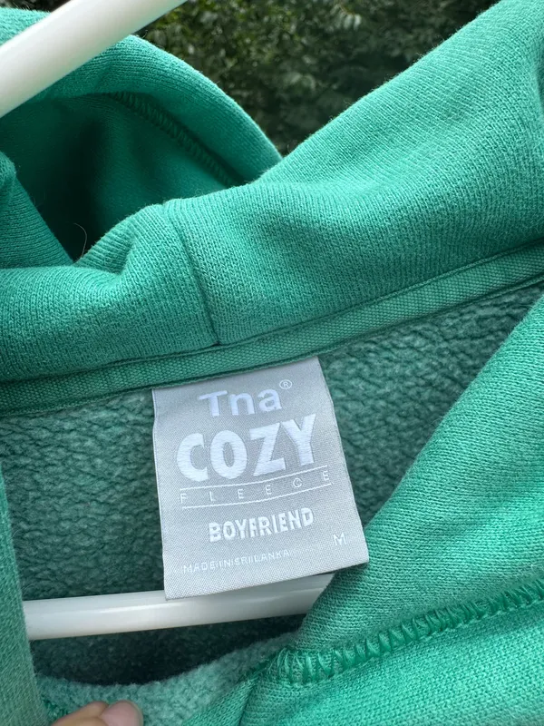 Aritzia TNA Hoodie Cozy Fleece Perfect Bright Green - Image 3