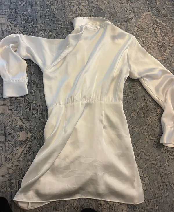 Zara Satin White Dress - Image 2