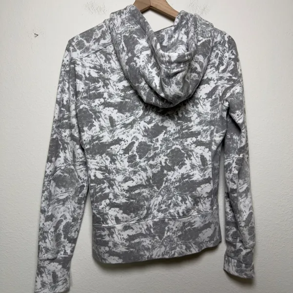 American Giant Women‎ 100% Cotton Hoodie Small Gray Marble Zip Up Sweatshirt USA - Image 12