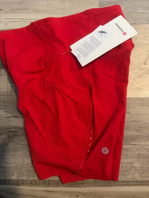 Lululemon Fast and Free HR Short 6” *Pockets Oxford Red 6 NWT - Image 4