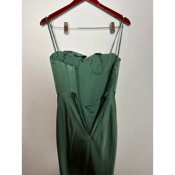 House Of CB Charmaine Corset Maxi Dress in Forest Green XS - Image 8