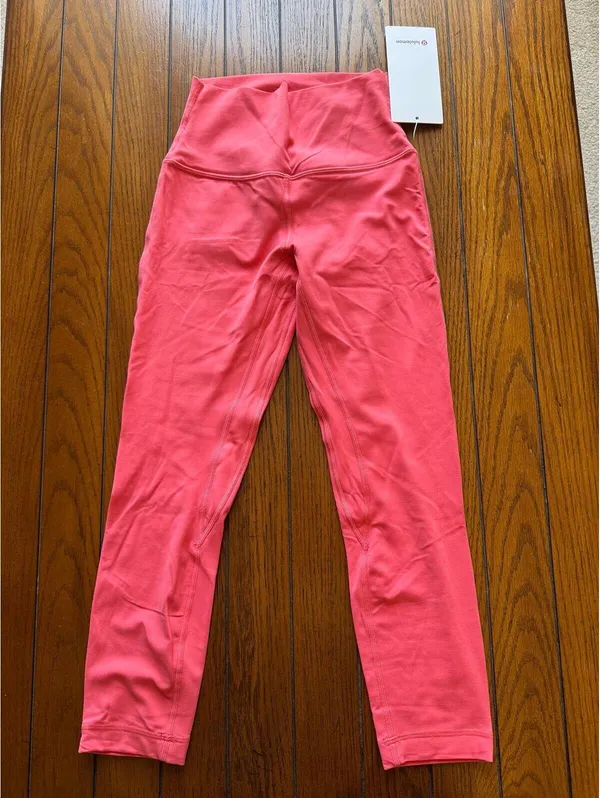 Lululemon Align High Rise 23” Double Lined, Pale Raspberry Size 4 NWT - Image 3