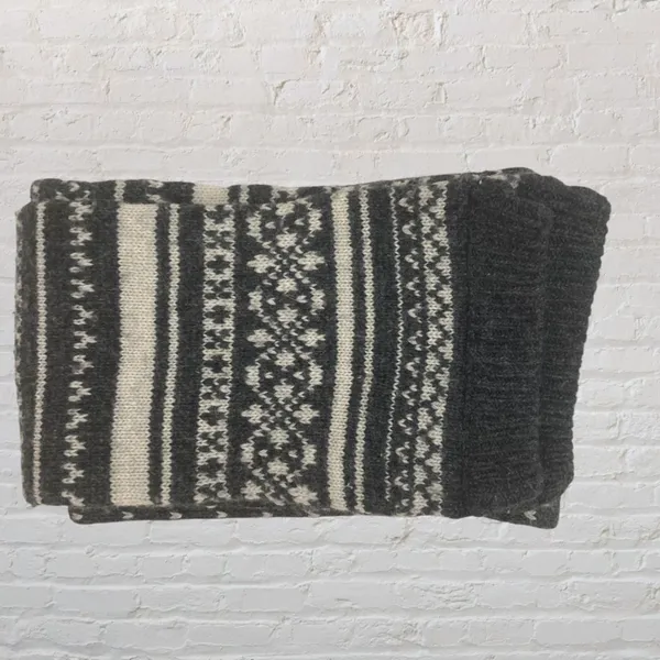 American Eagle Fair Isle Wool Blend Scarf Unisex - Image 7