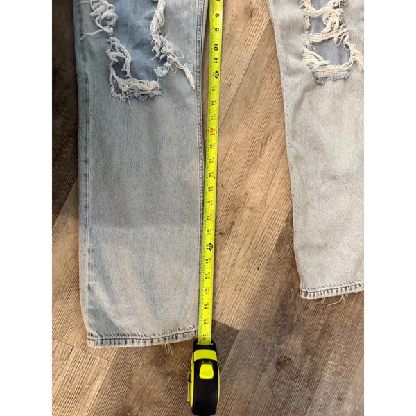 Aéropostale 90s Baggy High‎ Rise Distressed Jeans - Size 4 / 28" Waist - Image 6
