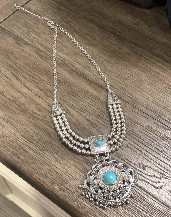 Silver Turquoise Necklace - Image 2