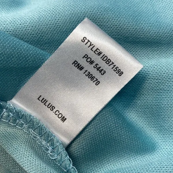 Lulus‎ Women's XS Beaded Twist Front Prom Blue Bridesmaid Chiffon Maxi Dress - Image 17