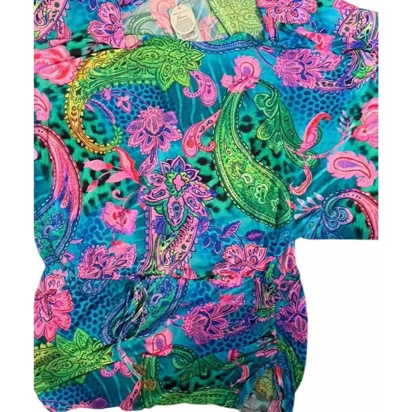 New Luli Fama SEAGLASS FANTASY South Beach Dress Multicolor Coverup Vibrant - Image 6
