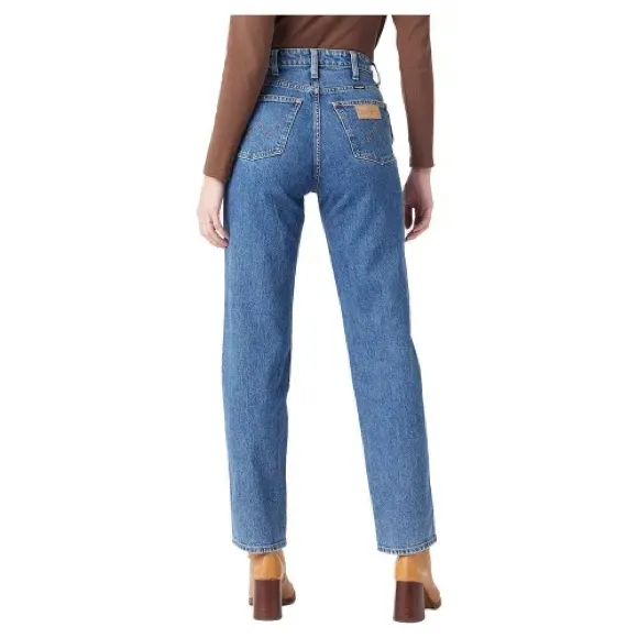 Wrangler Blue Straight Leg Women's Jeans new with tags Wrangler Mom Straight - Image 2